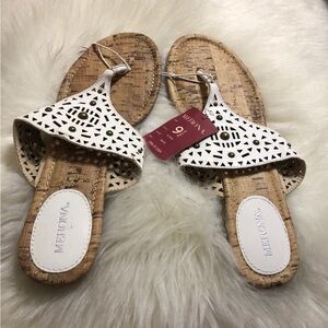 Merona white sandals women size 9 1/2